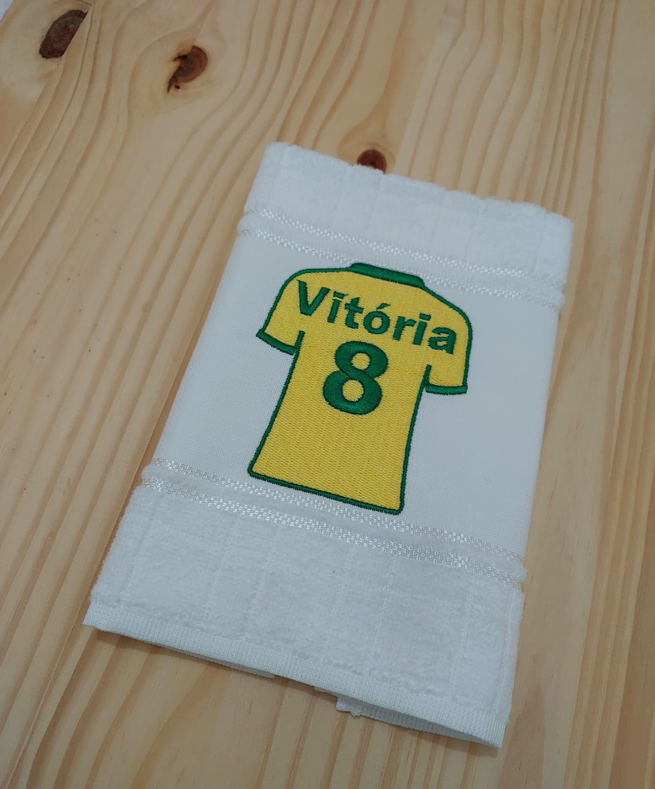 Toalha Camisa Futebol Personalizada com SEU NOME e NÚMERO Bordada - Lavabo