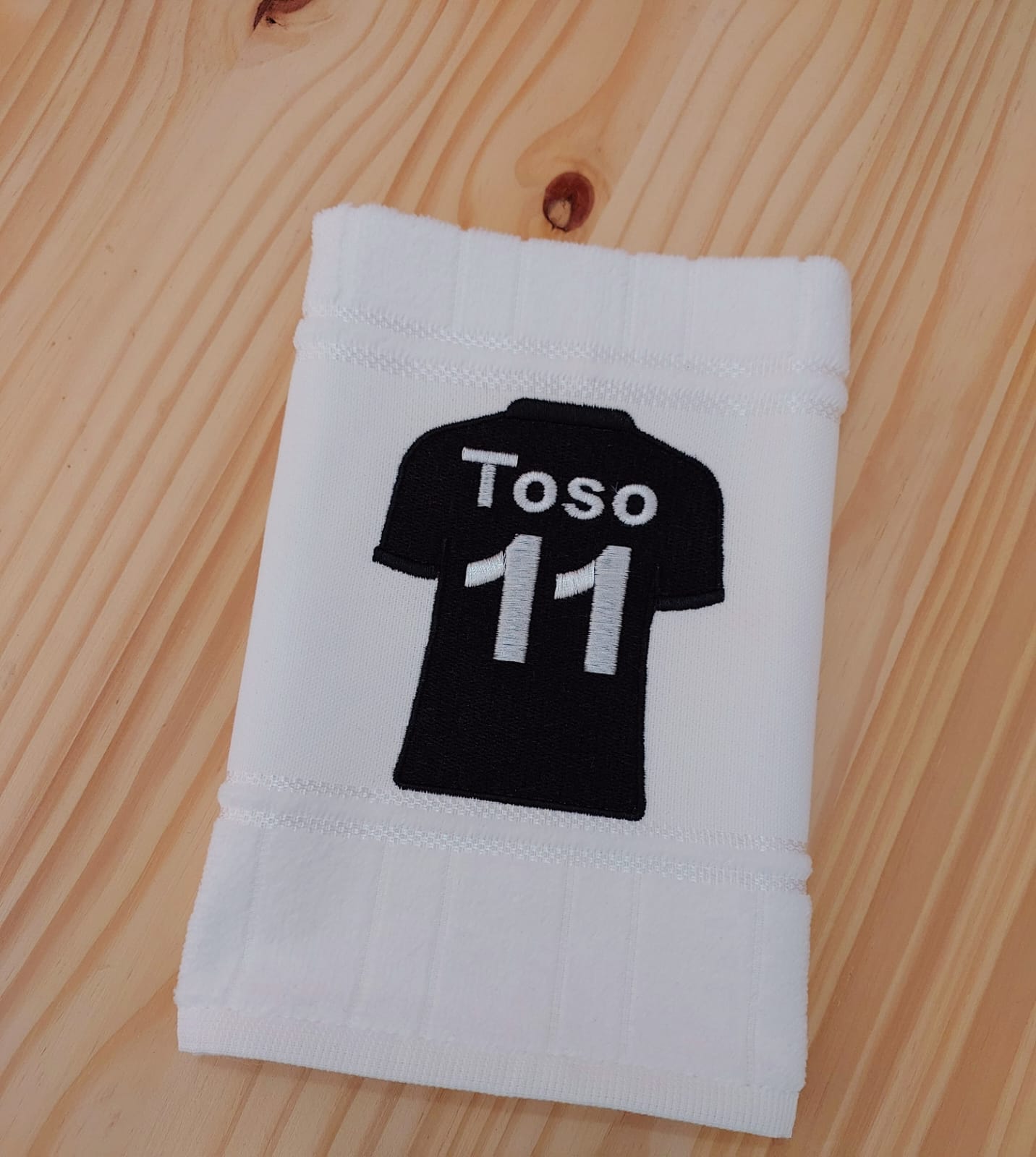 Toalha Camisa Futebol Personalizada com SEU NOME e NÚMERO Bordada - Lavabo