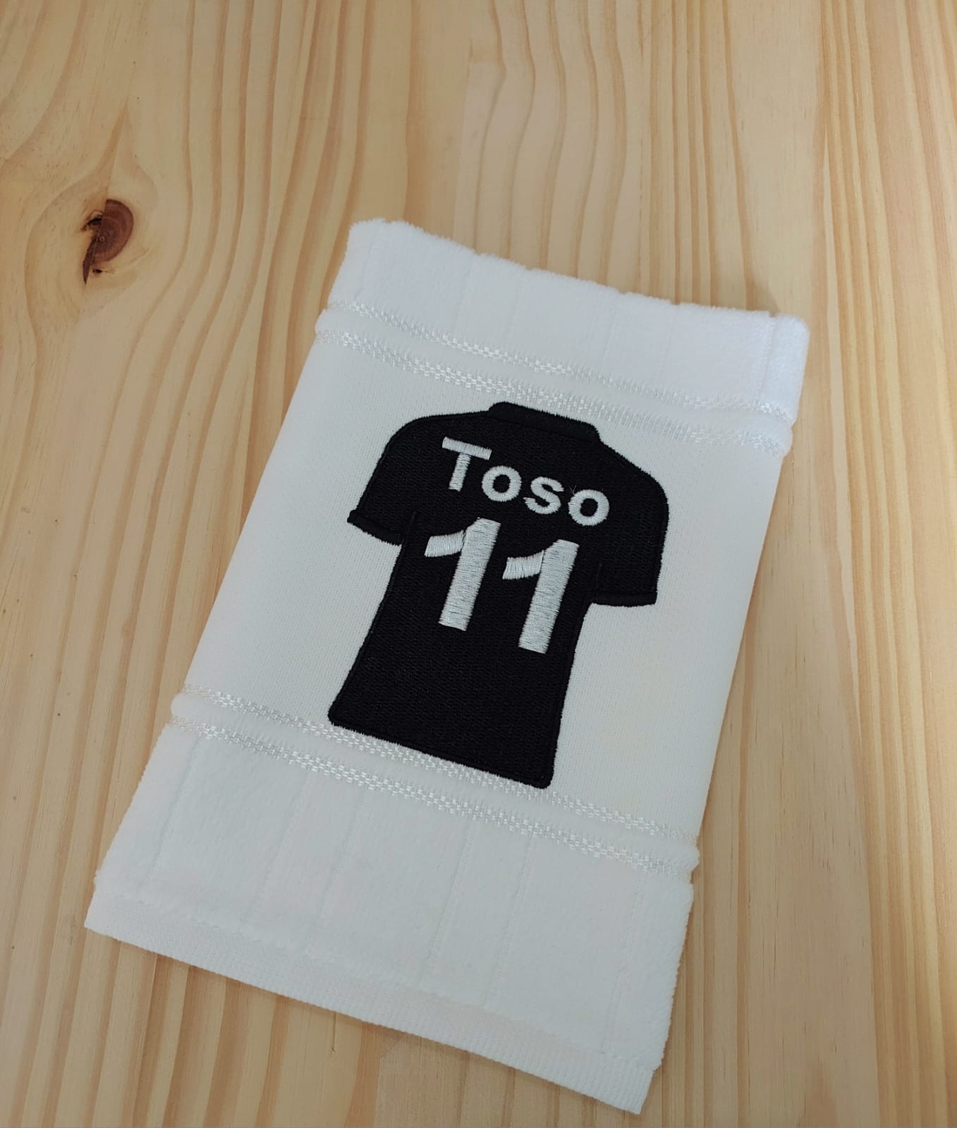 Toalha Camisa Futebol Preta Personalizada com SEU NOME e NÚMERO