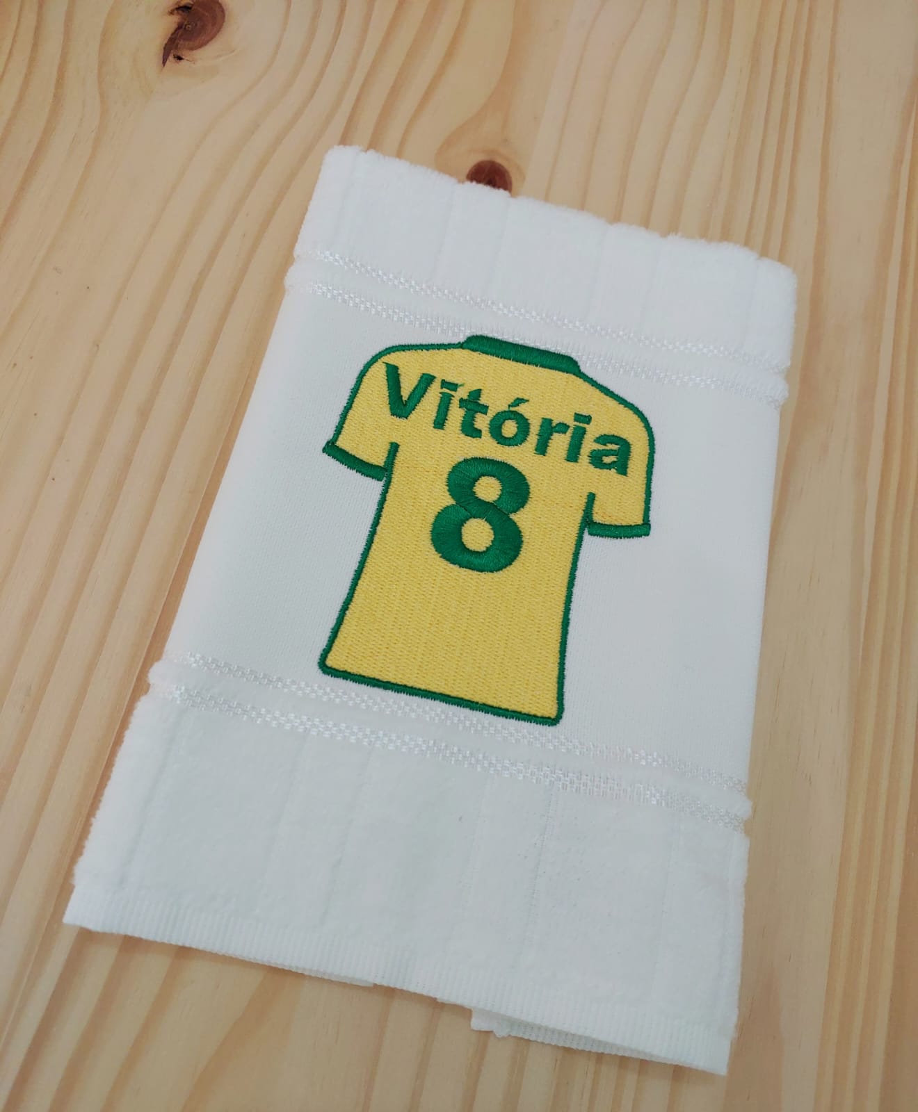 Toalha Camisa Futebol Amarela Personalizada com SEU NOME e NÚMERO