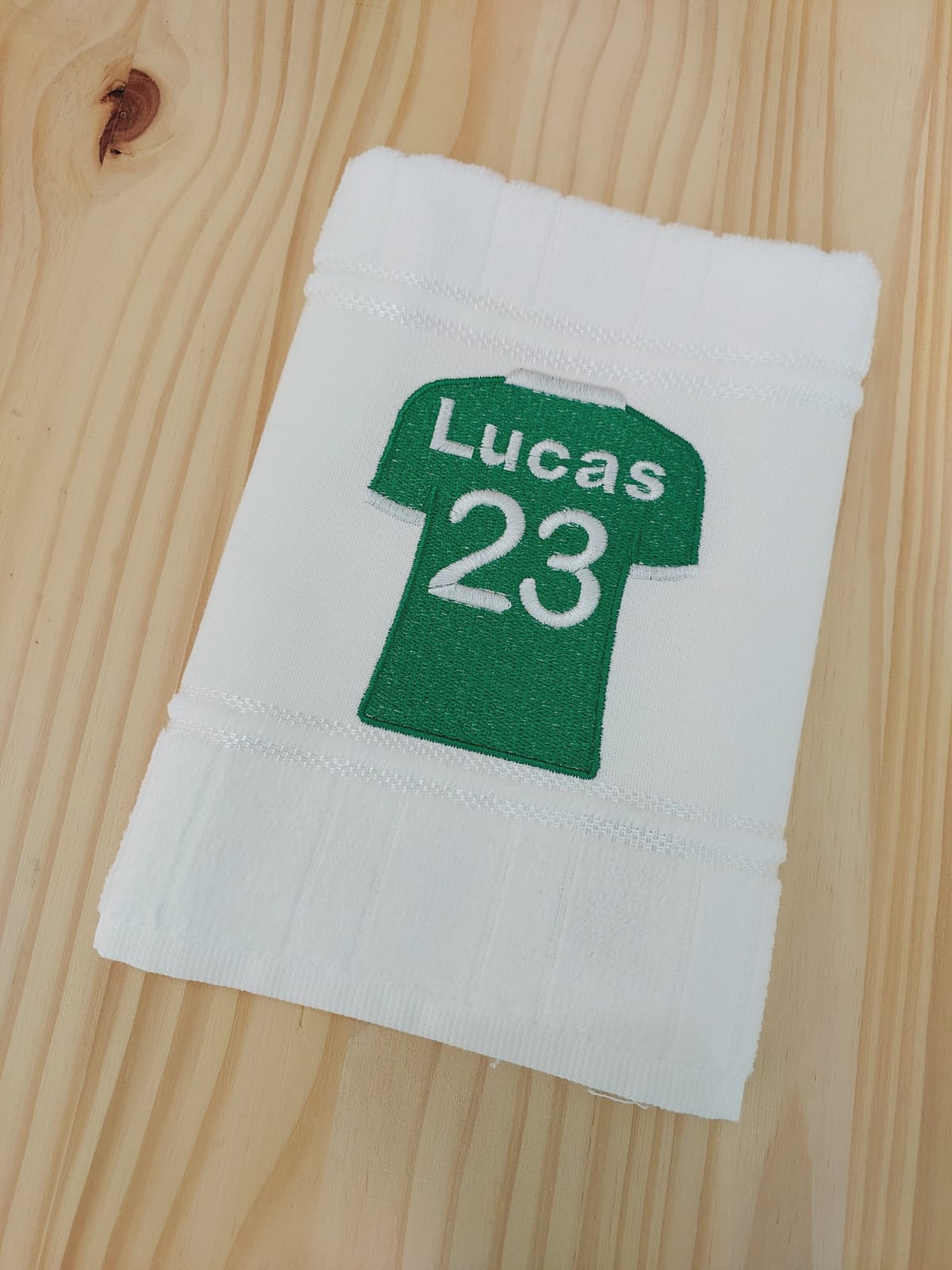 Toalha Camisa Futebol Verde Personalizada com SEU NOME e NÚMERO