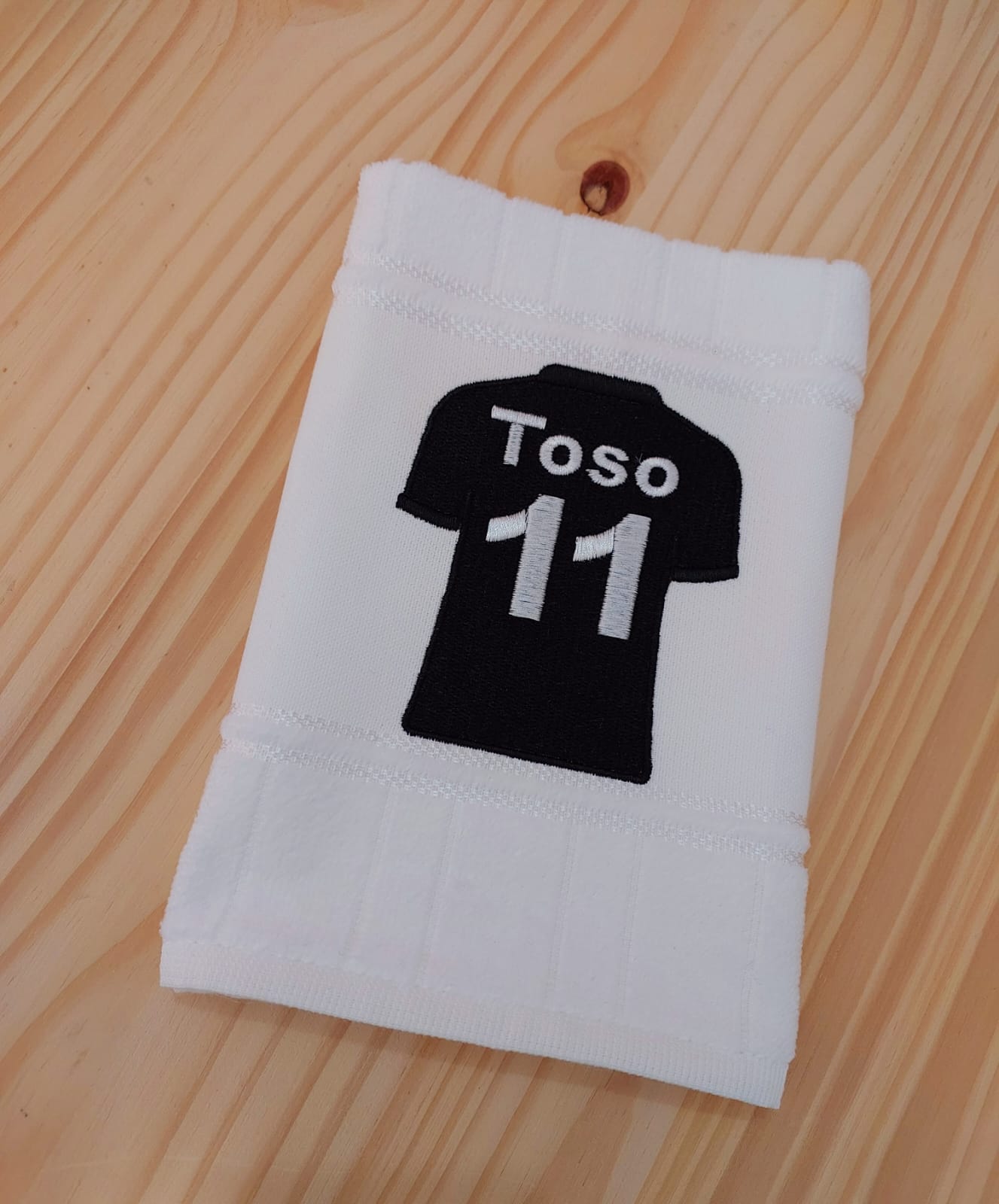 Toalha de Banho Camisa Futebol Personalizada com SEU NOME e NÚMERO Bordada