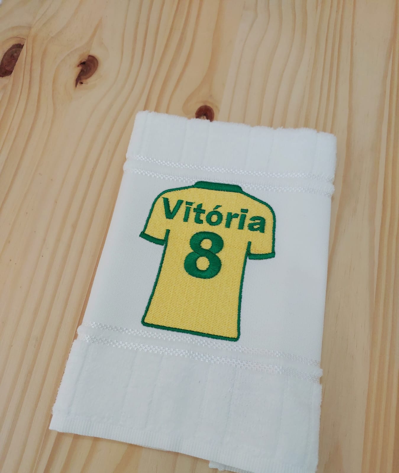 Toalha Camisa Futebol Amarela Personalizada com SEU NOME e NÚMERO