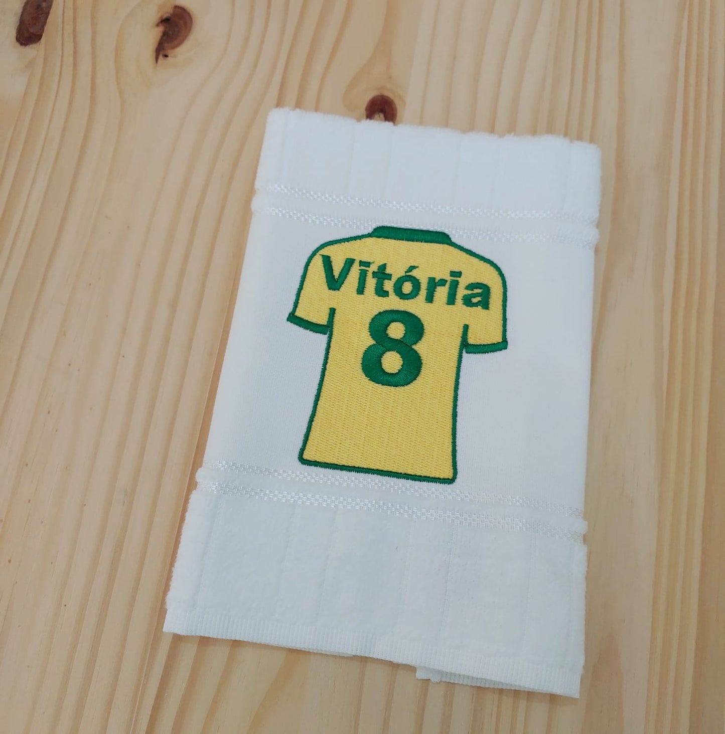 Toalha Camisa Futebol Amarela Personalizada com SEU NOME e NÚMERO