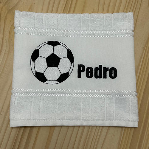 Toalha Bola Futebol Personalizada com SEU NOME Bordado - Lavabo