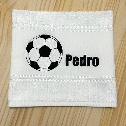 Toalha Bola Futebol Personalizada com SEU NOME Bordado - Lavabo