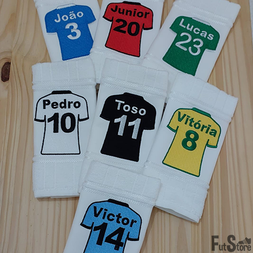 Toalha de Banho Camisa Futebol Personalizada com SEU NOME e NÚMERO Bordada